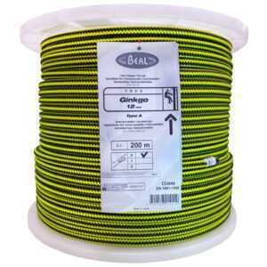 Arboristické lano Beal Ginkgo 12mm 200m Barva: černá/žlutá