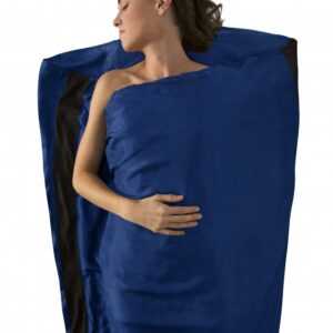 Hedvábná vložka do spacáku Silk Stretch Liner - Mummy Navy Blue (barva Navy modrá)