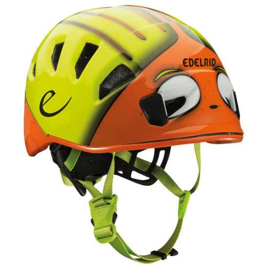 Dětská horolezecká helma Edelrid Kids Shield II Velikost helmy: 48–56 cm / Barva: žlutá/oranžová Dětská horolezecká helma Edelrid Kids Shield II Velikost helmy: 48–56 cm / Barva: žlutá/oranžová