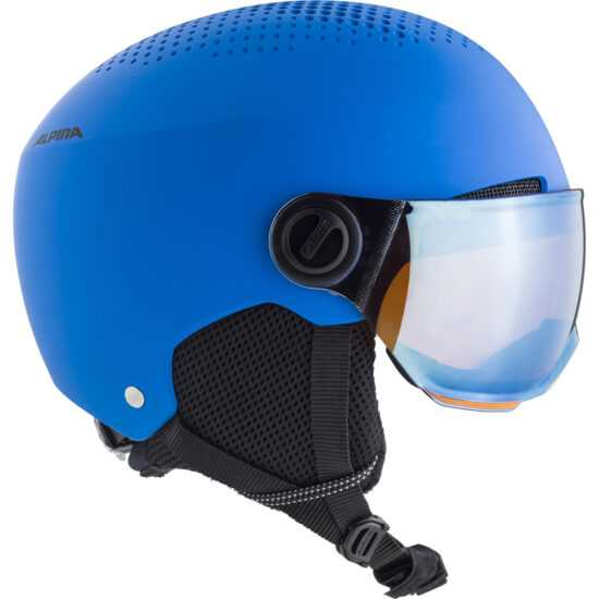 Dětská lyžařská přilba Alpina Zupo Visor Q Lite Velikost helmy: 51-55 cm / Barva: modrá
