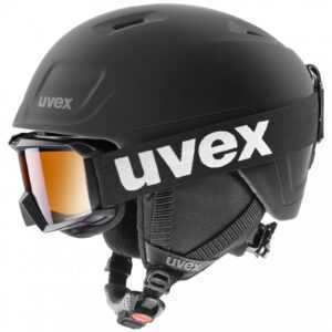 Lyžařská přilba Uvex Heyya Pro Set Velikost helmy: 51-55 cm / Barva: černá