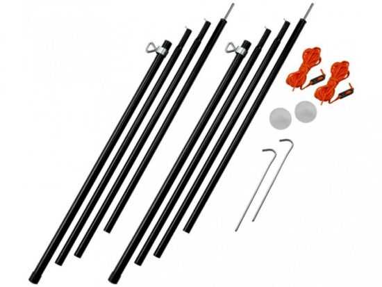 Ocelové podpěrné tyče Adjustable Steel King Poles 180-220cm