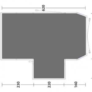 Podlážka stanu Outwell Footprint s integrovaným přepínačem vpředu Oakdale 5PA